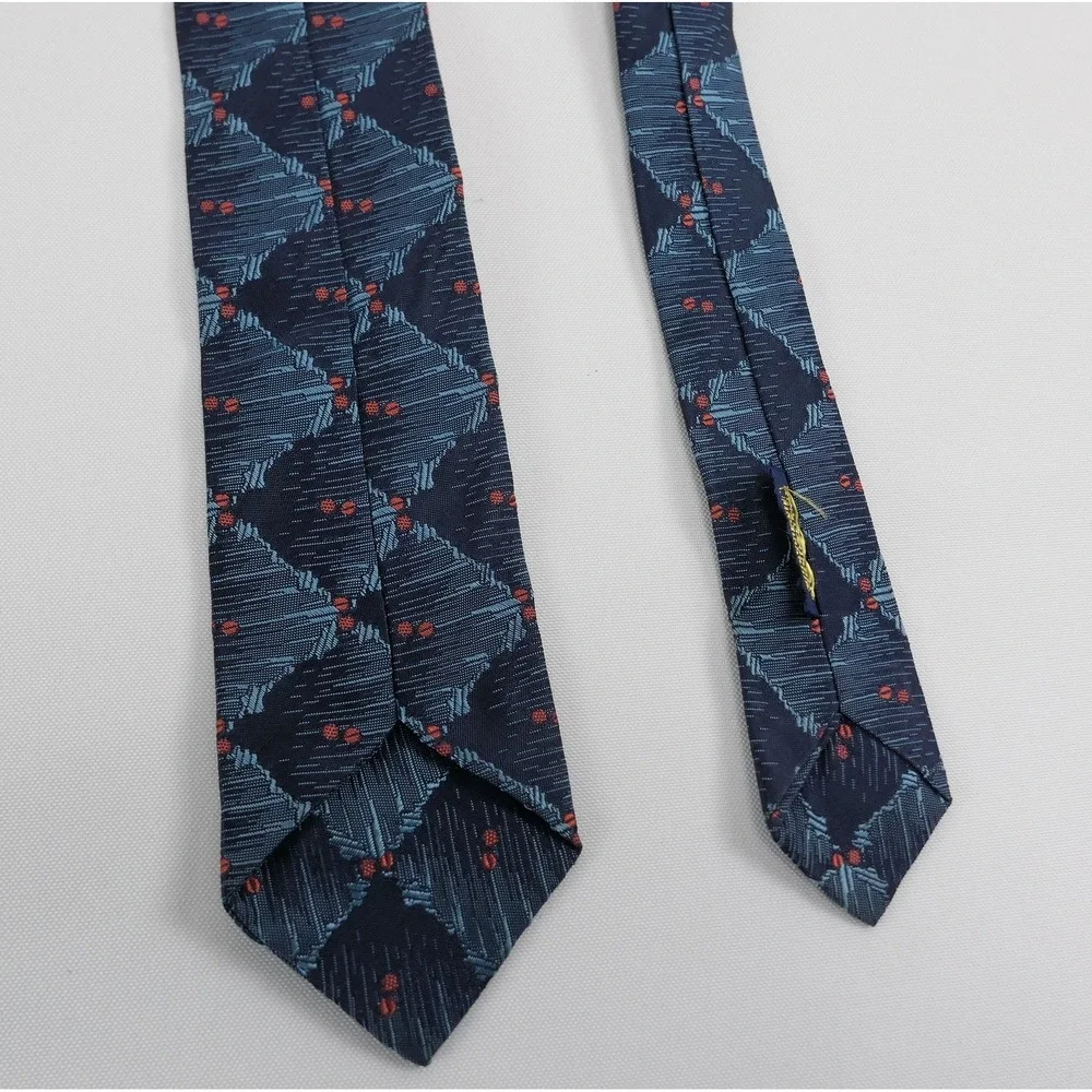 Steele Crest Chicago Vintage 50s Atomic Geometric Abstract Woven Silk Tie Skinny